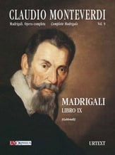 Madrigali, Libro IX Mixed Voices Vocal Score cover